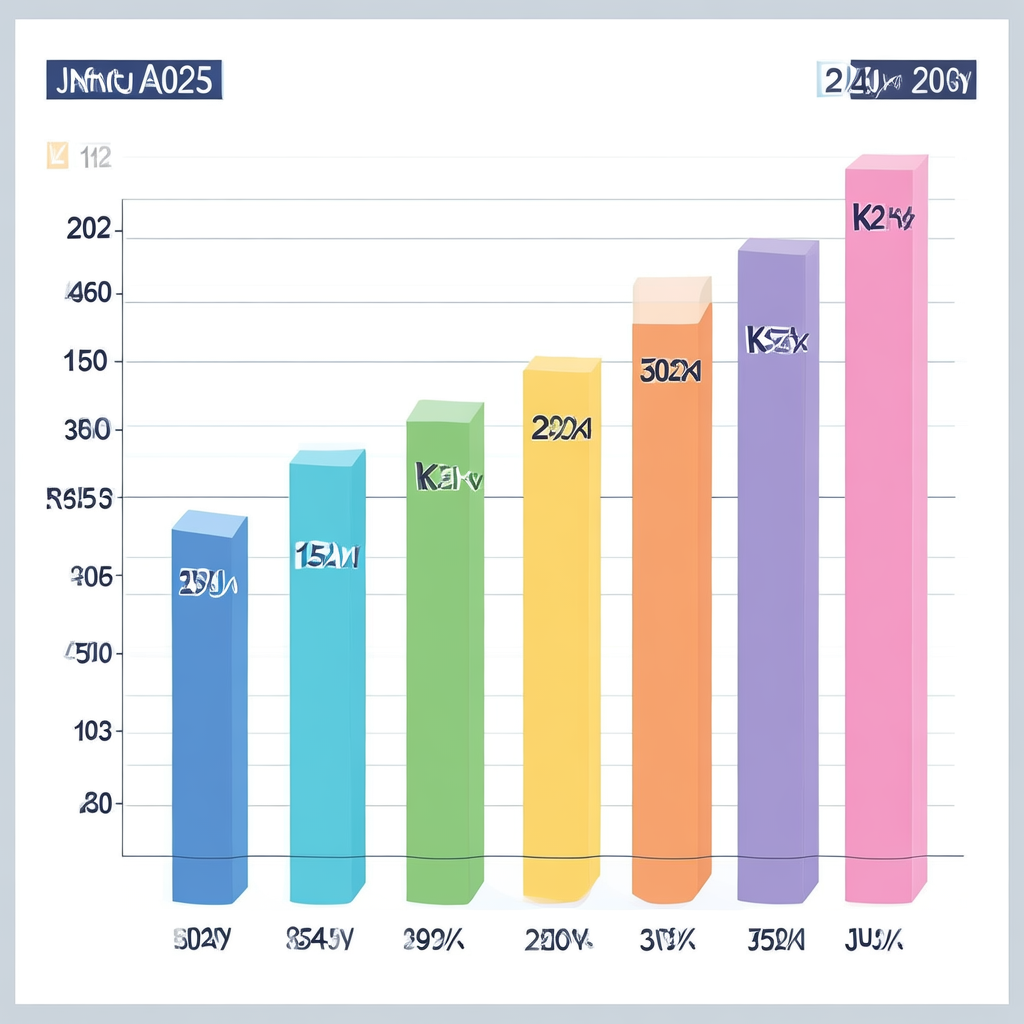 A bar chart showing monthly sales for January through June w