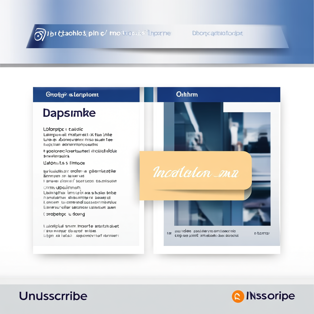A newsletter layout with a banner image header, a two-column