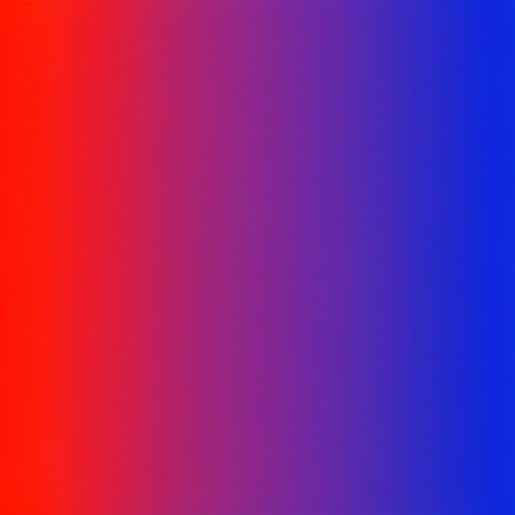 A smooth gradient on a wall going from #FF0000 (red) on the 