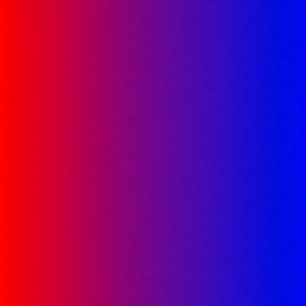 A smooth gradient on a wall going from #FF0000 (red) on the 