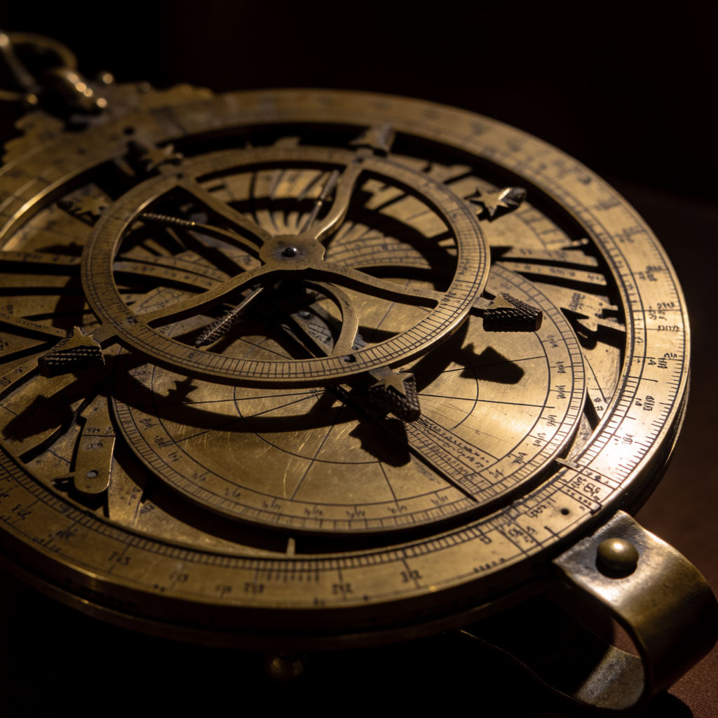 A medieval astrolabe with accurate rete, tympan, and engrave