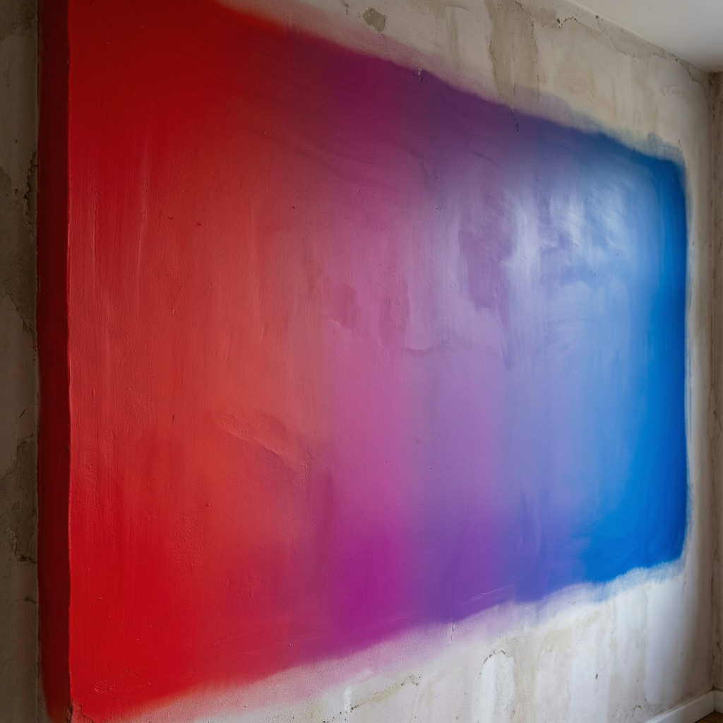 A smooth gradient on a wall going from #FF0000 (red) on the 