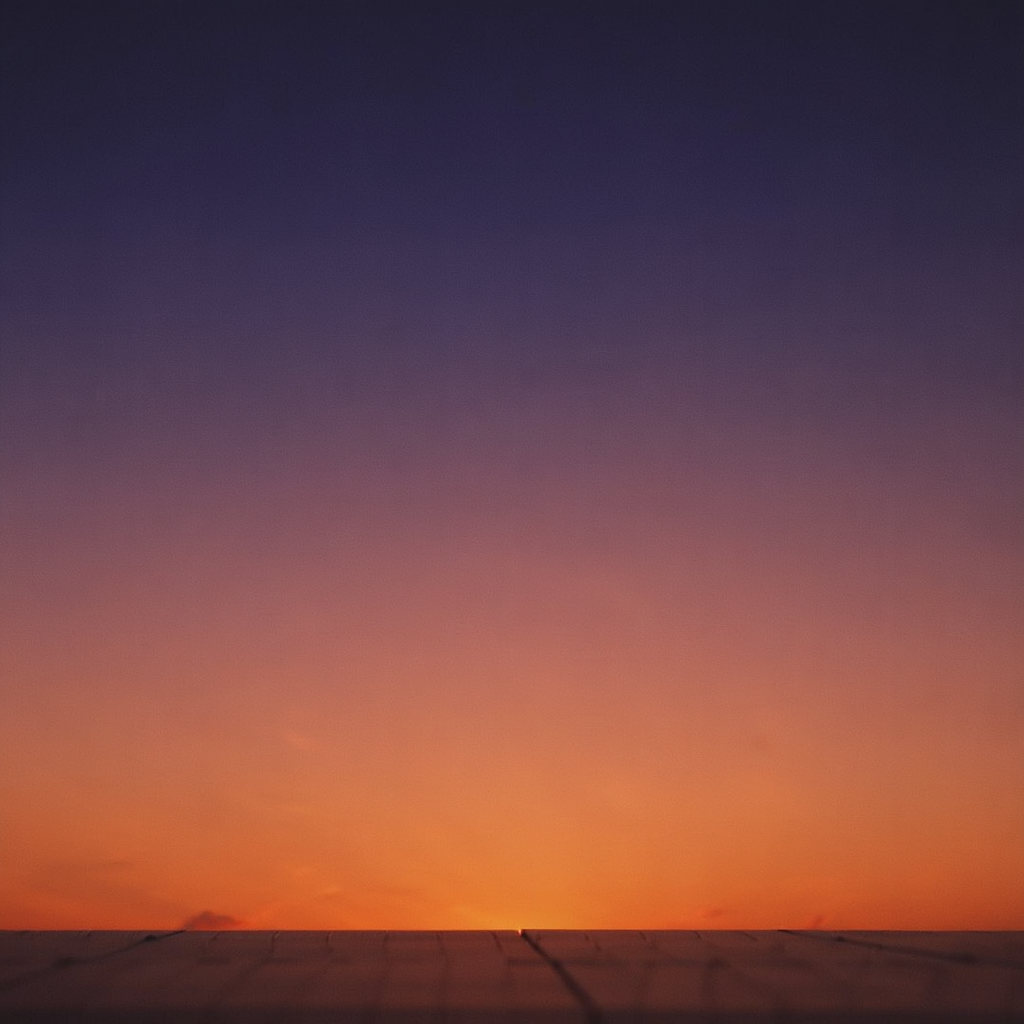 A sunset sky gradient on a flat surface from #FF6B35 (orange