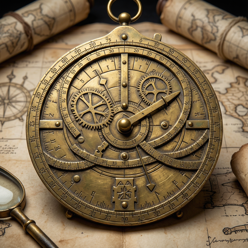 A medieval astrolabe with accurate rete, tympan, and engrave