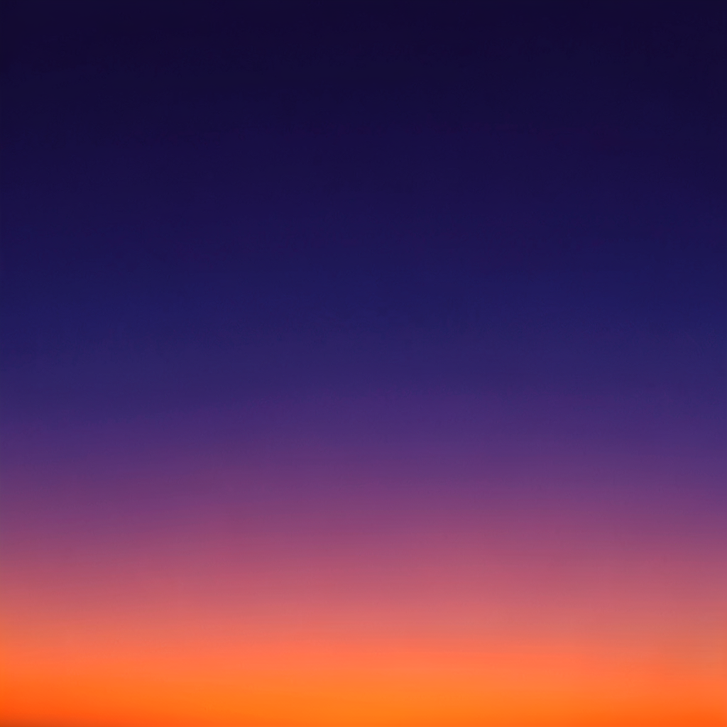 A sunset sky gradient on a flat surface from #FF6B35 (orange