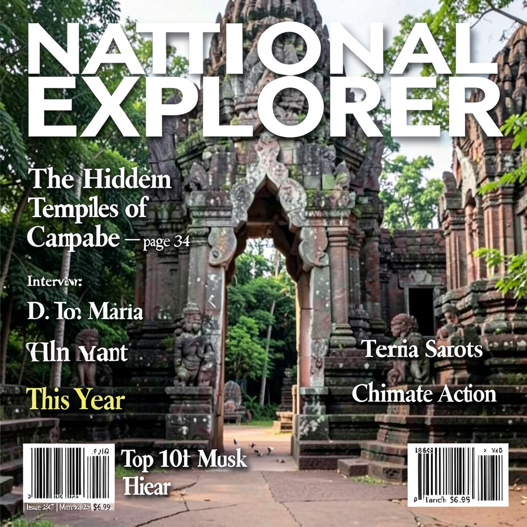 A magazine cover titled 'NATIONAL EXPLORER' with cover lines