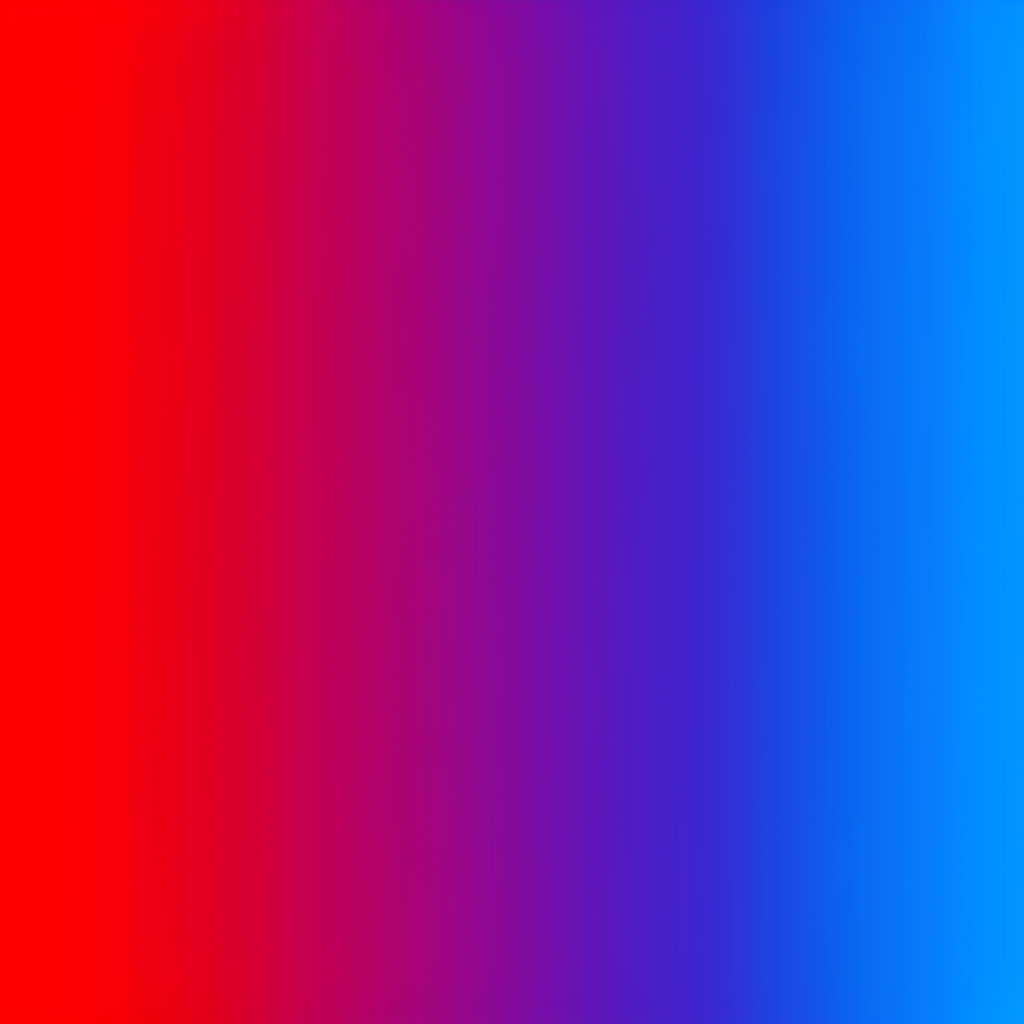 A smooth gradient on a wall going from #FF0000 (red) on the 
