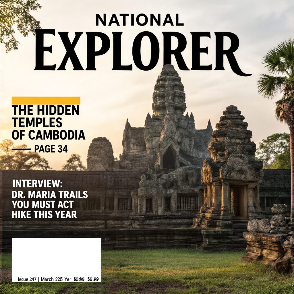 A magazine cover titled 'NATIONAL EXPLORER' with cover lines