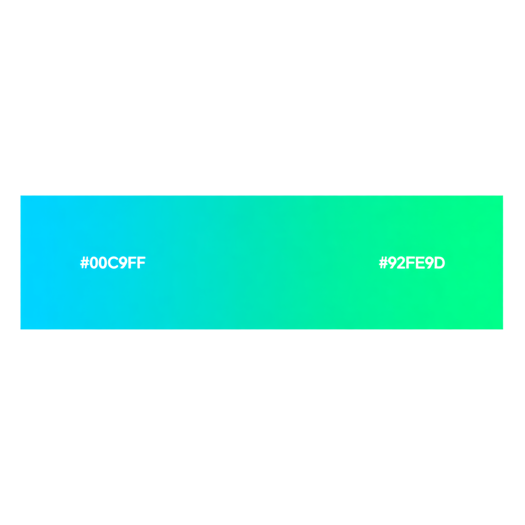 A horizontal banner with a gradient from #00C9FF (cyan) on t