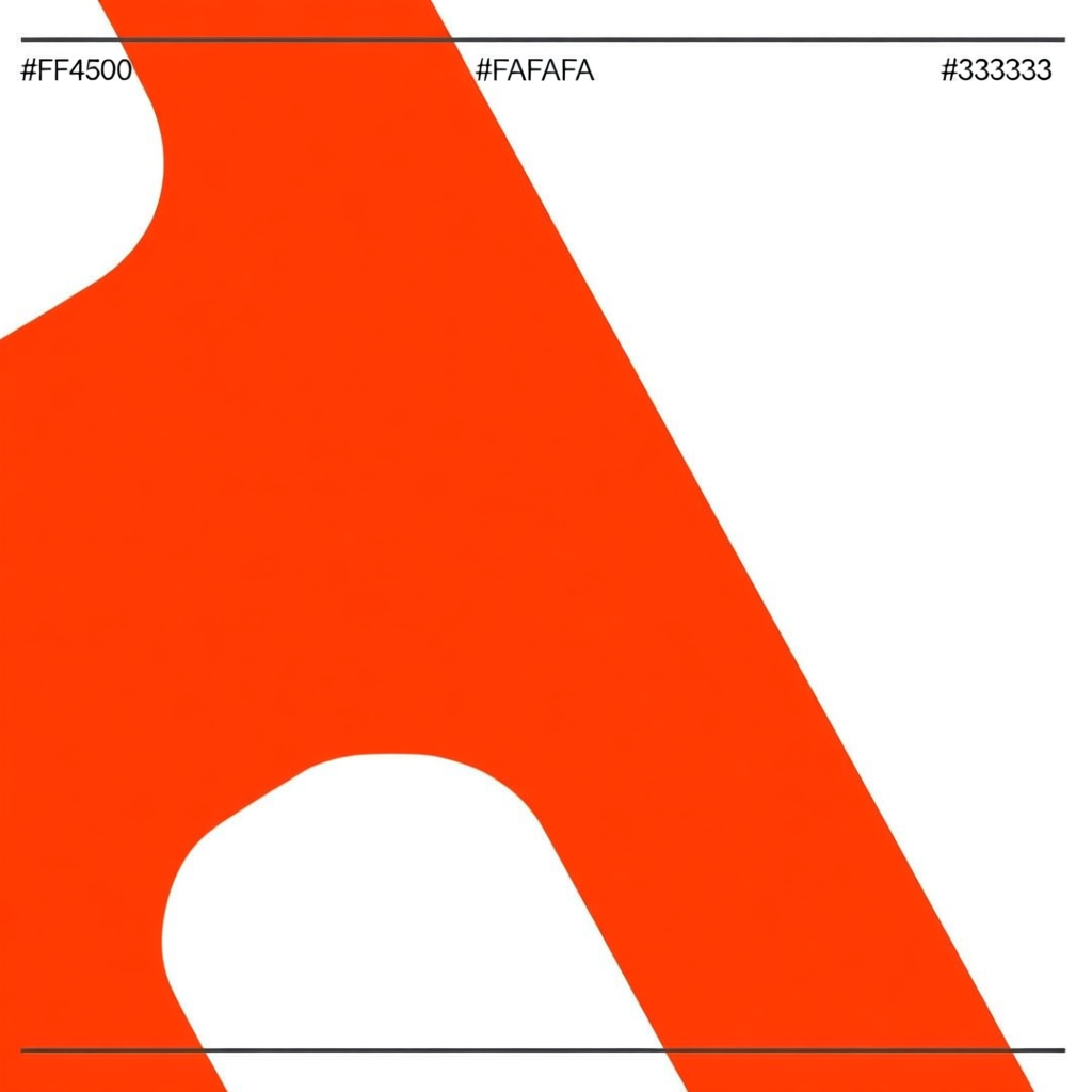 A graphic design composition with background #FAFAFA (near-w
