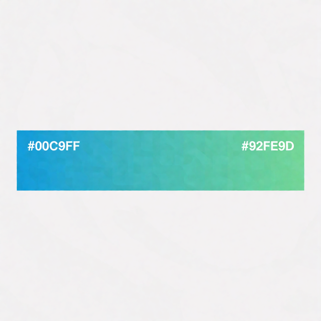 A horizontal banner with a gradient from #00C9FF (cyan) on t