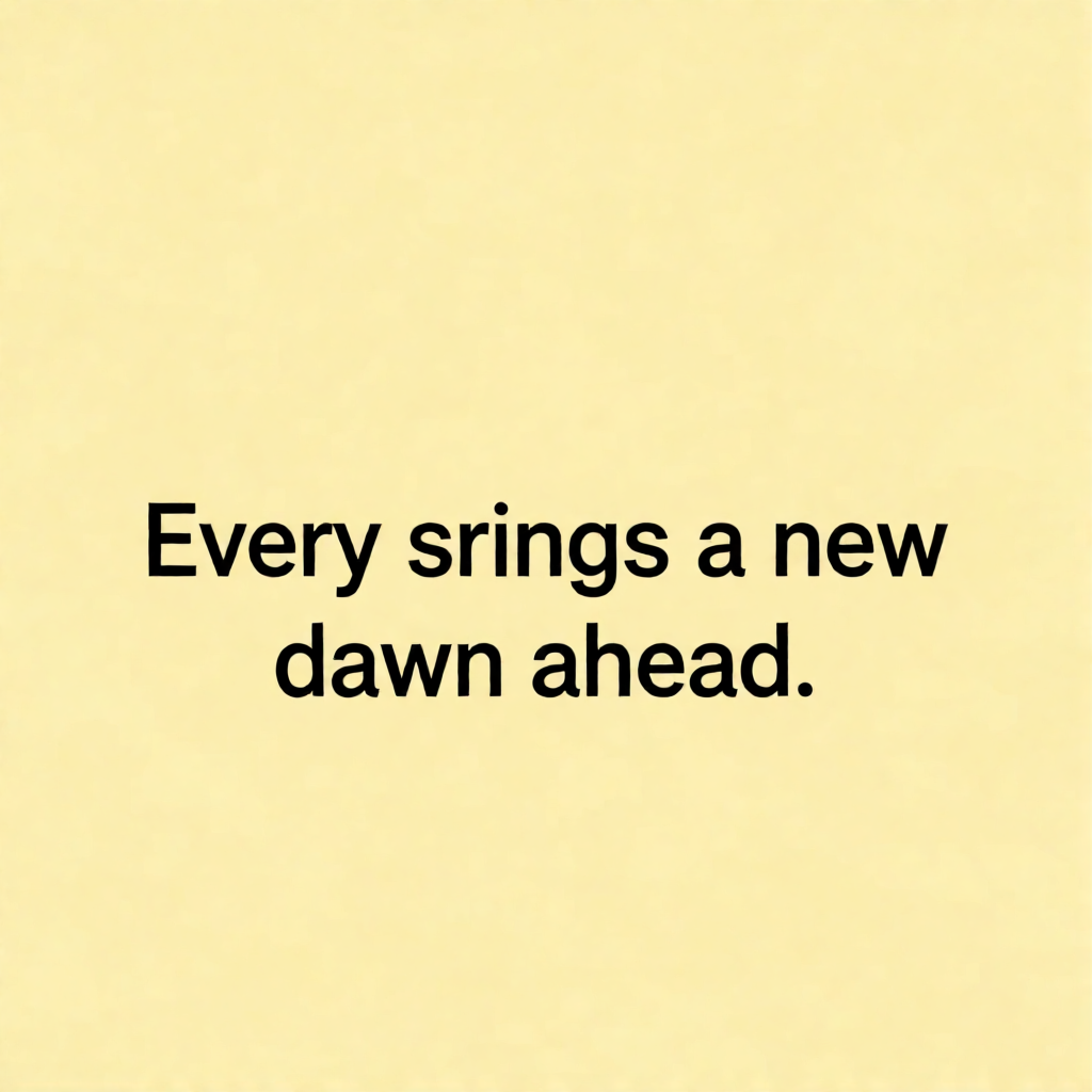 'Every sunset brings a new dawn ahead' written neatly on a p