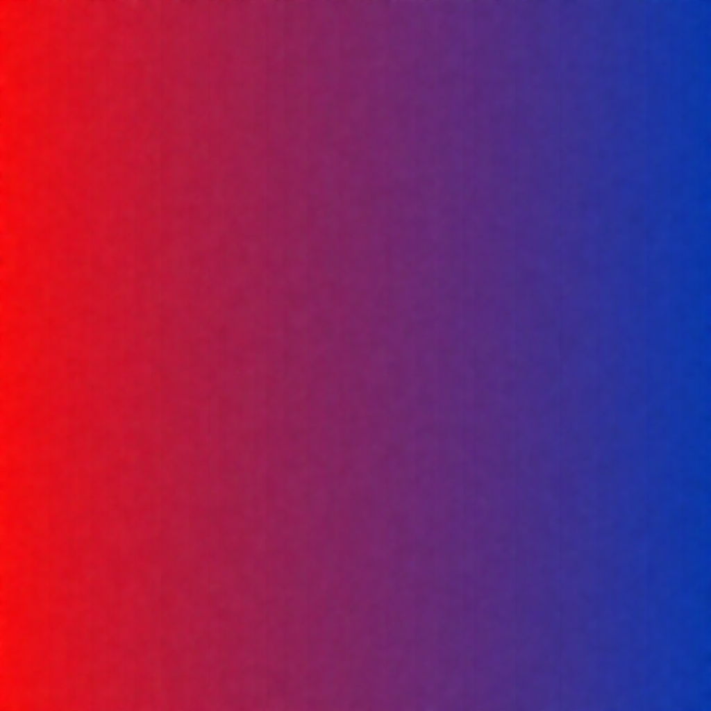 A smooth gradient on a wall going from #FF0000 (red) on the 
