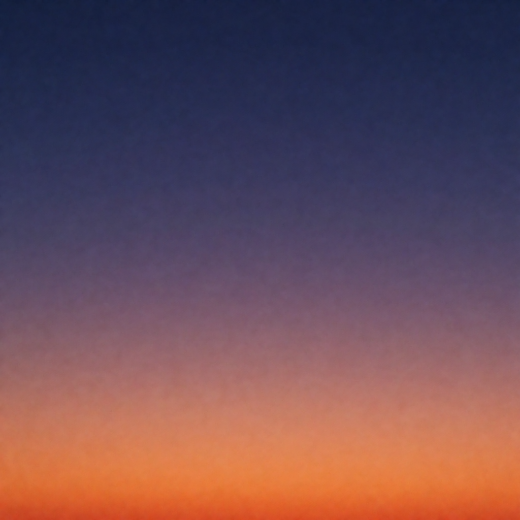 A sunset sky gradient on a flat surface from #FF6B35 (orange