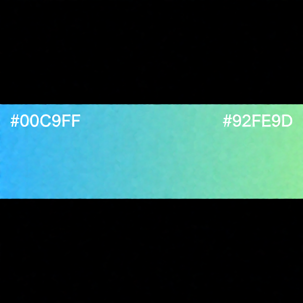 A horizontal banner with a gradient from #00C9FF (cyan) on t