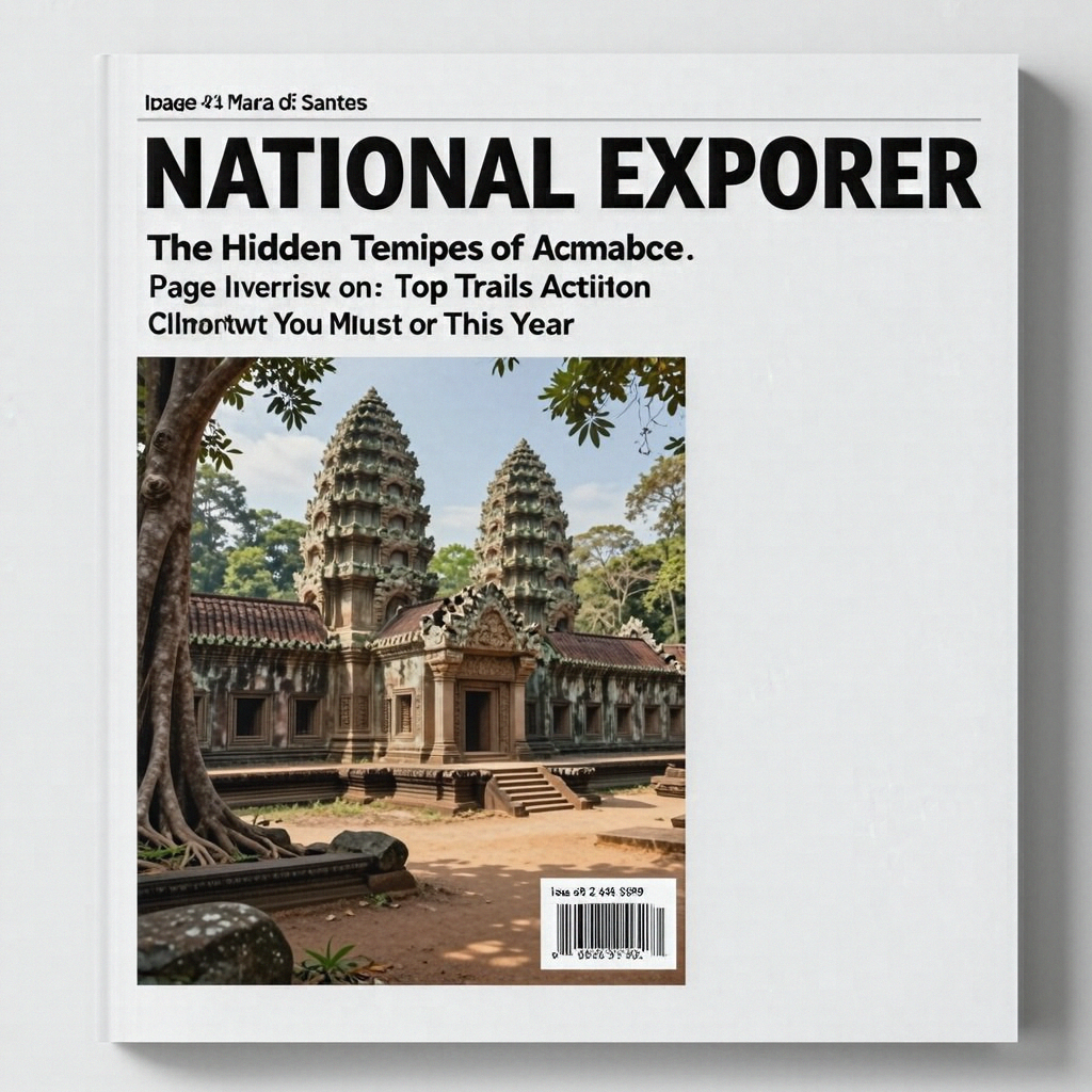 A magazine cover titled 'NATIONAL EXPLORER' with cover lines