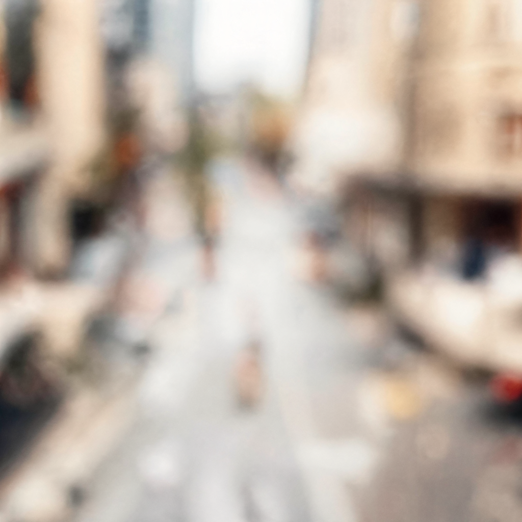 A tilt-shift photograph of a city street making real-life lo