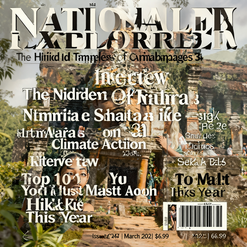 A magazine cover titled 'NATIONAL EXPLORER' with cover lines