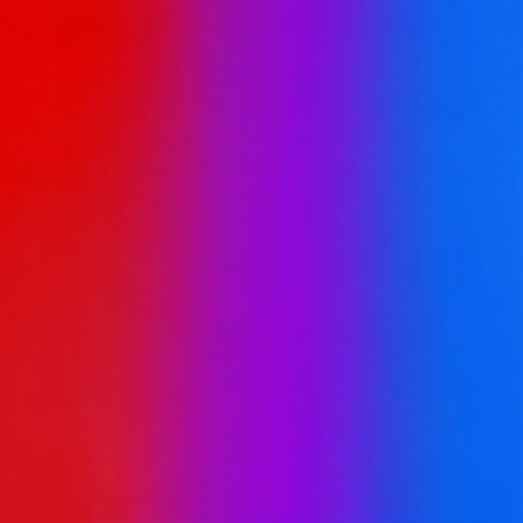 A smooth gradient on a wall going from #FF0000 (red) on the 