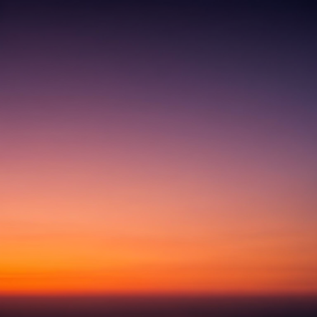 A sunset sky gradient on a flat surface from #FF6B35 (orange