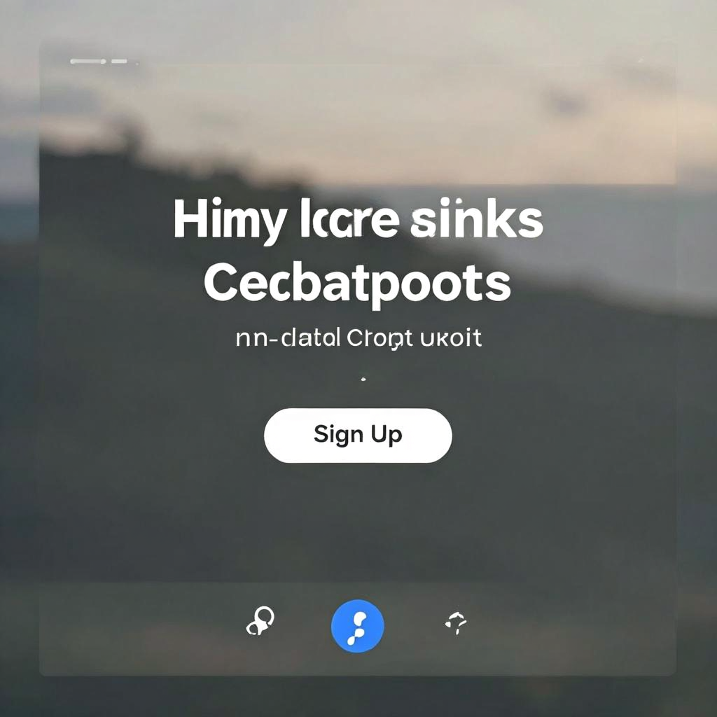 A landing page design with a hero header image at the top, a
