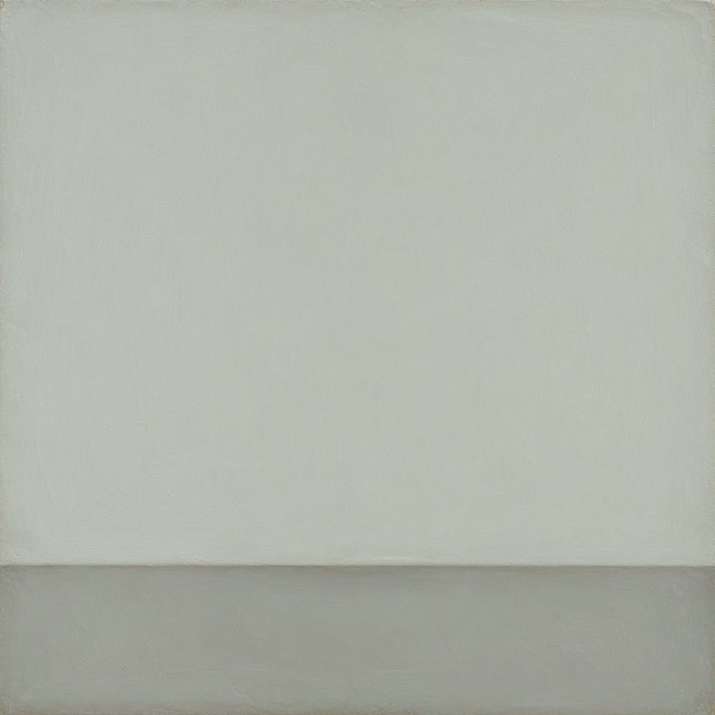 A still life painted in anxious minimalism — sparse composit