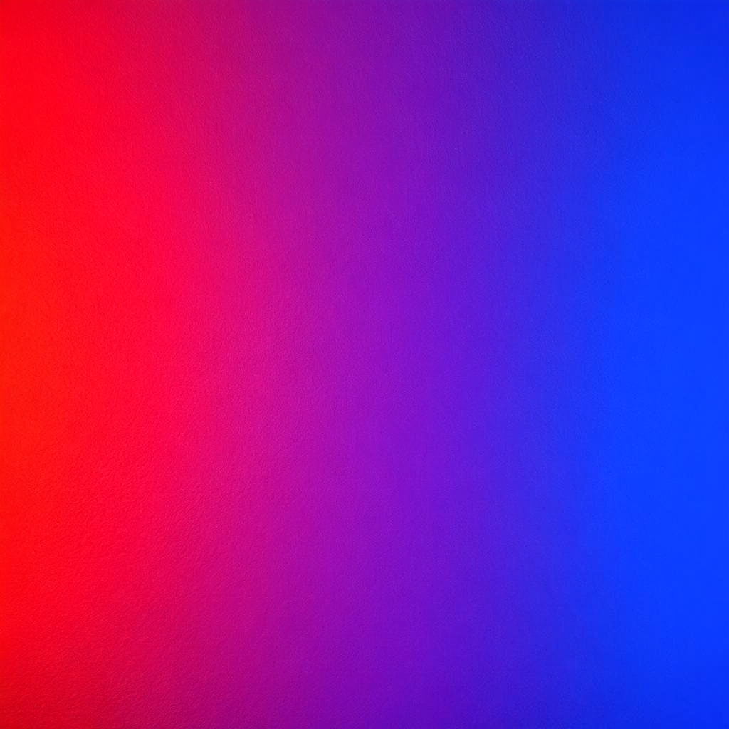 A smooth gradient on a wall going from #FF0000 (red) on the 