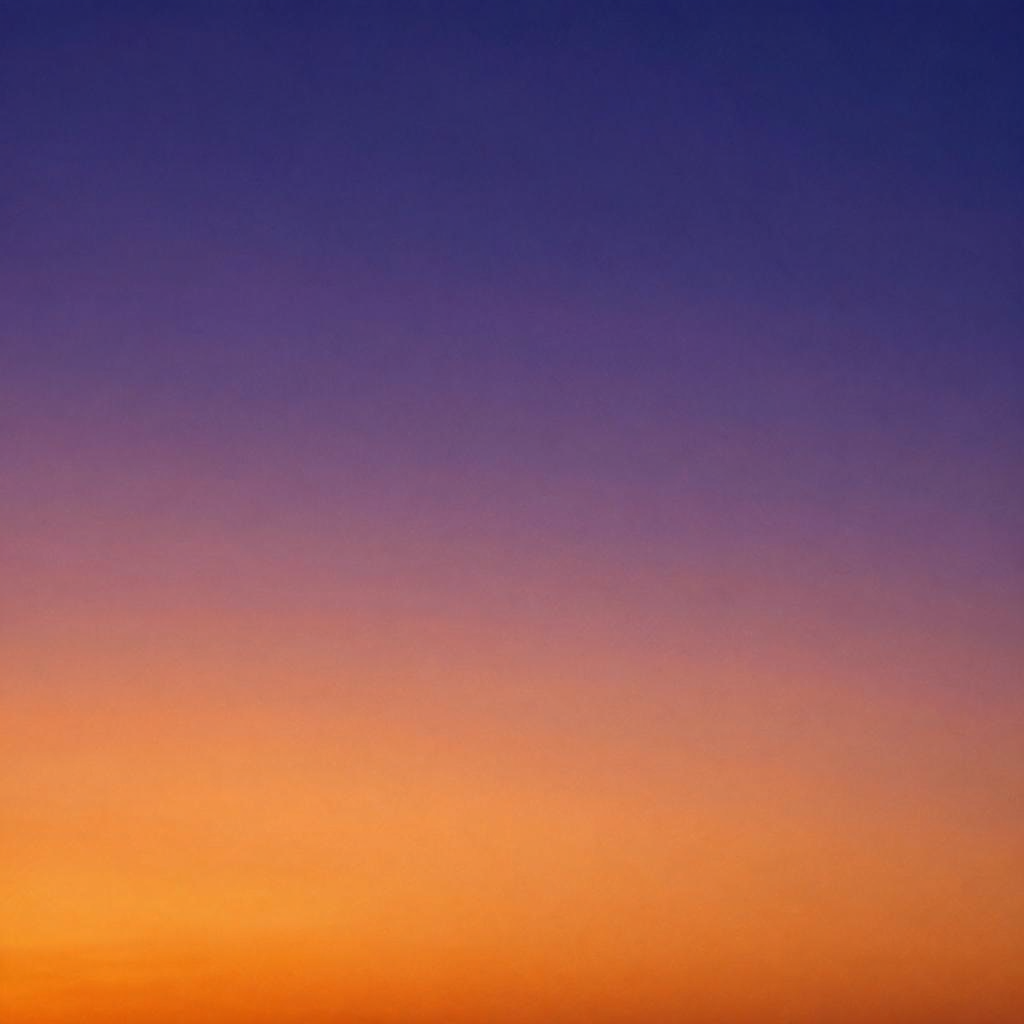 A sunset sky gradient on a flat surface from #FF6B35 (orange