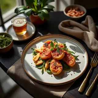 A food photograph shot from above at 35mm f/2.8 with natural