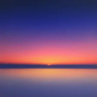 A sunset sky gradient on a flat surface from #FF6B35 (orange
