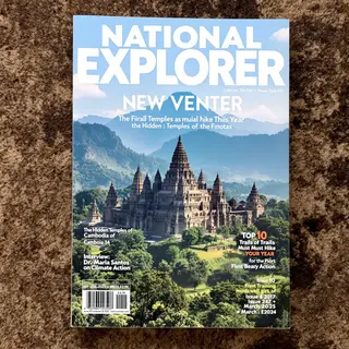 A magazine cover titled 'NATIONAL EXPLORER' with cover lines