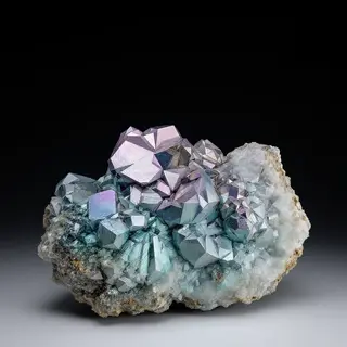 A specimen of bismuth crystal showing accurate iridescent ox