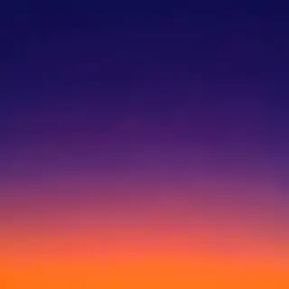 A sunset sky gradient on a flat surface from #FF6B35 (orange