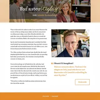 A newsletter layout with a banner image header, a two-column