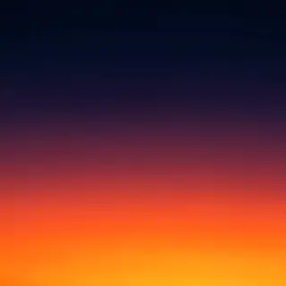 A sunset sky gradient on a flat surface from #FF6B35 (orange