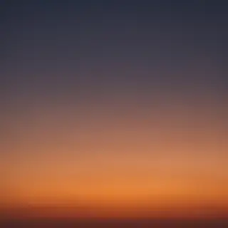 A sunset sky gradient on a flat surface from #FF6B35 (orange