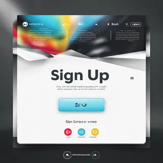 A landing page design with a hero header image at the top, a