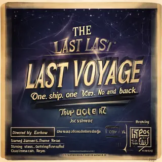 A vintage movie poster for 'THE LAST VOYAGE' featuring a tag