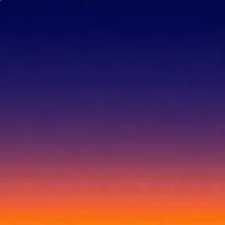 A sunset sky gradient on a flat surface from #FF6B35 (orange