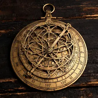A medieval astrolabe with accurate rete, tympan, and engrave
