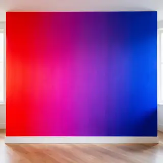 A smooth gradient on a wall going from #FF0000 (red) on the 