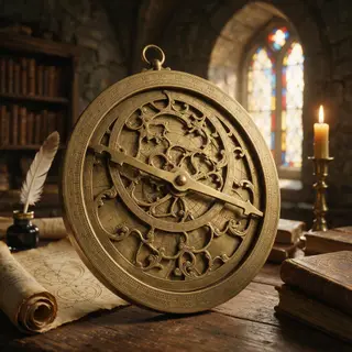 A medieval astrolabe with accurate rete, tympan, and engrave