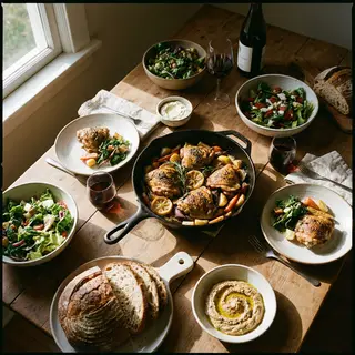 A food photograph shot from above at 35mm f/2.8 with natural