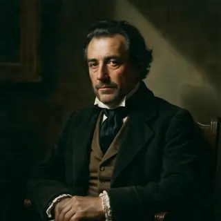 A portrait lit with classic Rembrandt lighting — triangle of