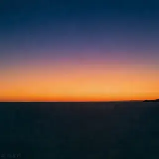 A sunset sky gradient on a flat surface from #FF6B35 (orange