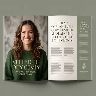 A magazine double-page spread with a left page containing a 