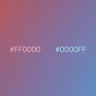 A smooth gradient on a wall going from #FF0000 (red) on the 