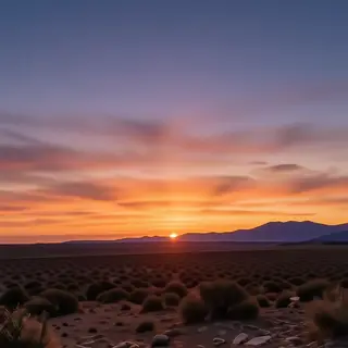 A sunset sky gradient on a flat surface from #FF6B35 (orange