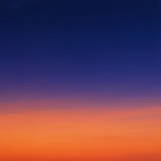 A sunset sky gradient on a flat surface from #FF6B35 (orange