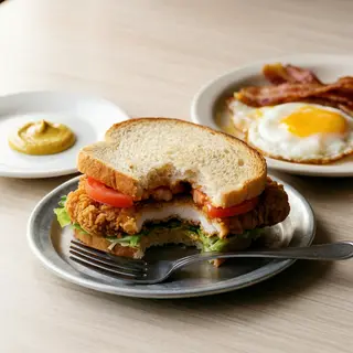 A food photograph shot from above at 35mm f/2.8 with natural